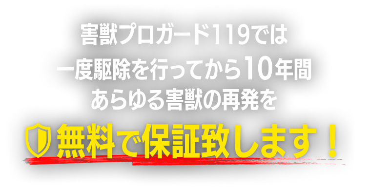 無料で保証致します!